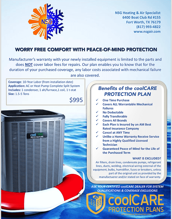 10 Year Labor Warranty Hvac